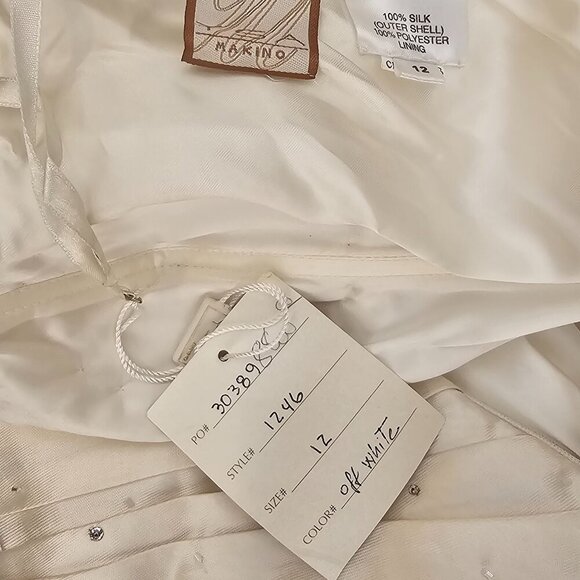 YSA Makino Off White Silk Wedding Dress 12 - Picture 5 of 8